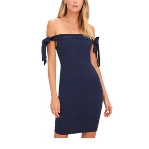 Lulus tie off the shoulder dress